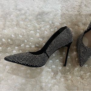 Schutz Lou Crystal Suede Pumps